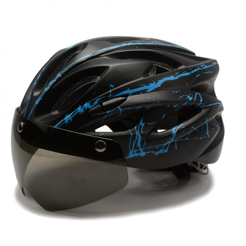 Mountain Bike Helmet With Visor Light Magnetic Lens Road Cycling Men Women