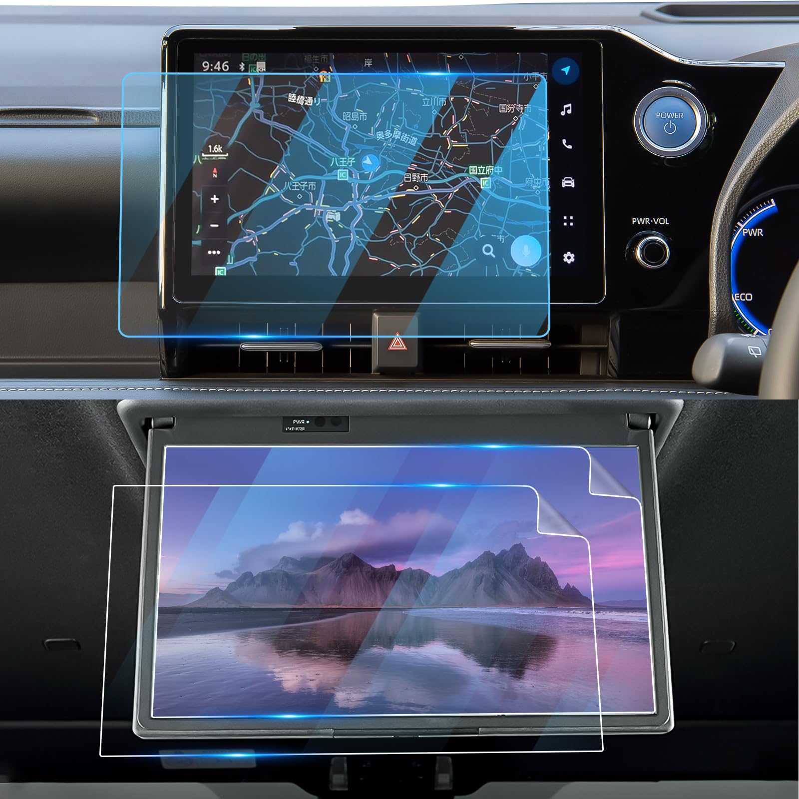 

LFOTPP 2022 Новый Toyota Noah Voxy 90 Серии Эксклюзивная Защитная Пленка для Навигации Твердость 9H Дюймовая Защитная Пленка для Дисплея Заднего Сиденья Защита от Царапин