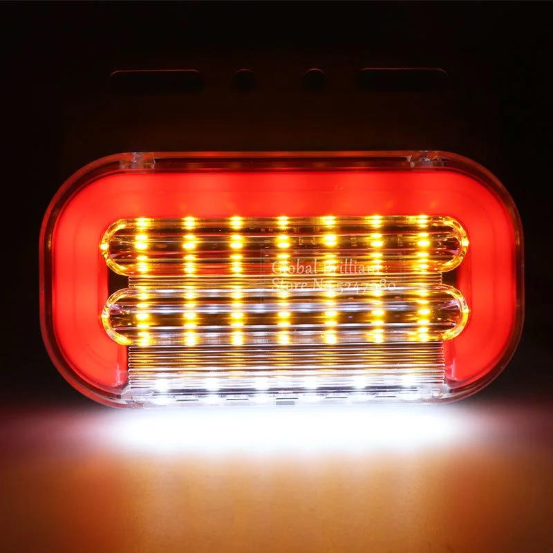 

10 шт. динамических боковых габаритных огней, водонепроницаемые габаритные огни для грузовика и прицепа, 24 В, динамические указатели поворота, стояночные огни белого и янтарного цвета красный
