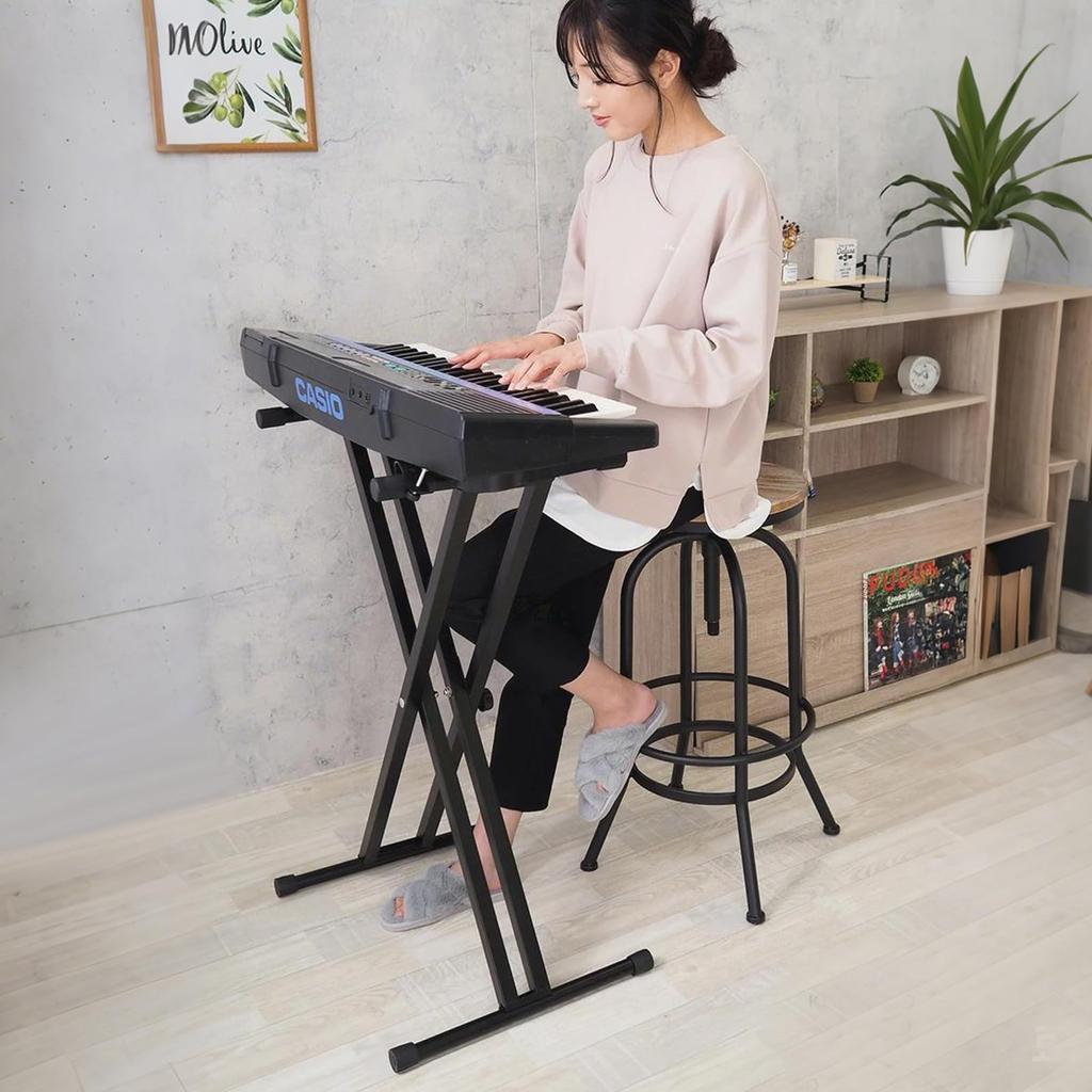 KAKETE Keyboard X Electronic Piano 6 Height Double X Folding Keyboard Stable Electronic Suitable for Keyboard Double Legs Foldable and Easy To