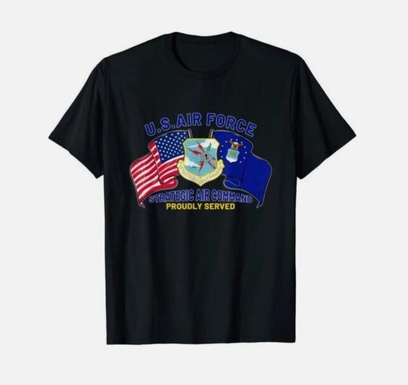 US Air Force Strategic Air Command T- SAC Veteran Proudly Served Gift Unisex T-Shirt XXL