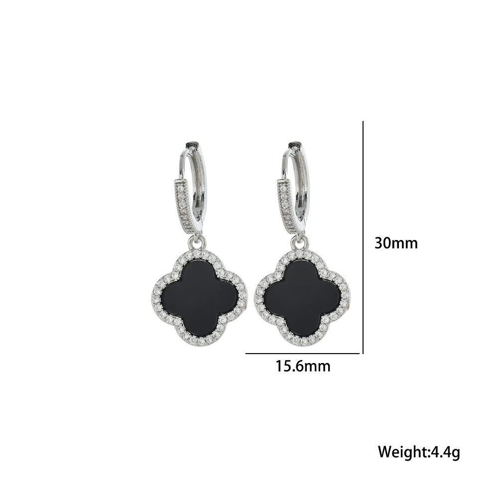 Four-leaf Clover Earrings New Design Elegant and Sophisticated High-quality Four-leaf Clover Earrings