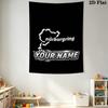 Custom Name Nürburgring Wall Tapestry Aesthetic Wall Hanging Printed Fabric Blanket Decorative Tapestries for Bedroom Living Room Home Decor