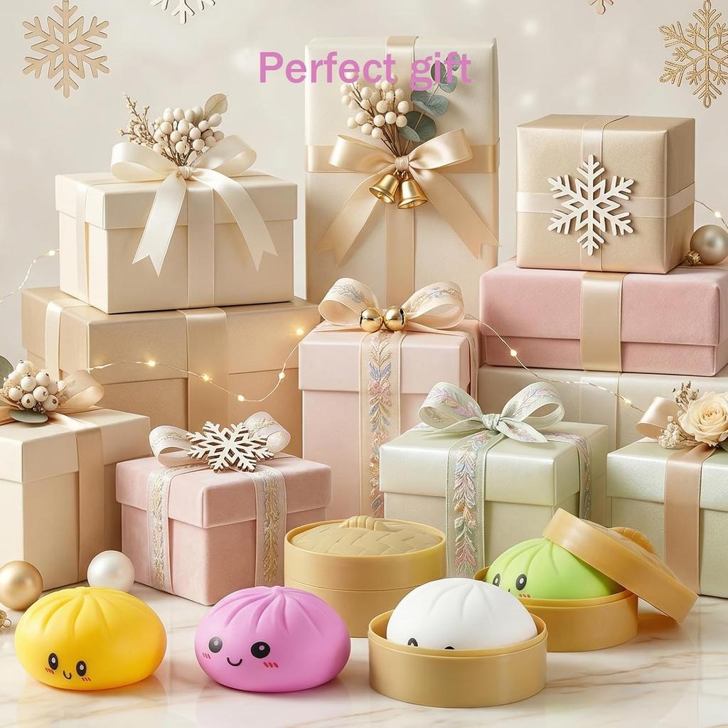 Jucarie 6cm Squishy Dumpling Surpriza Slow Rising Stress Relief Toy Random Surprise Baozi Plush