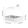 Pet Bird Bath Tub Clear Bathing Tub Parrot Bathtub Parrot Shower Box Bathtub with Bottom Drawer 7''