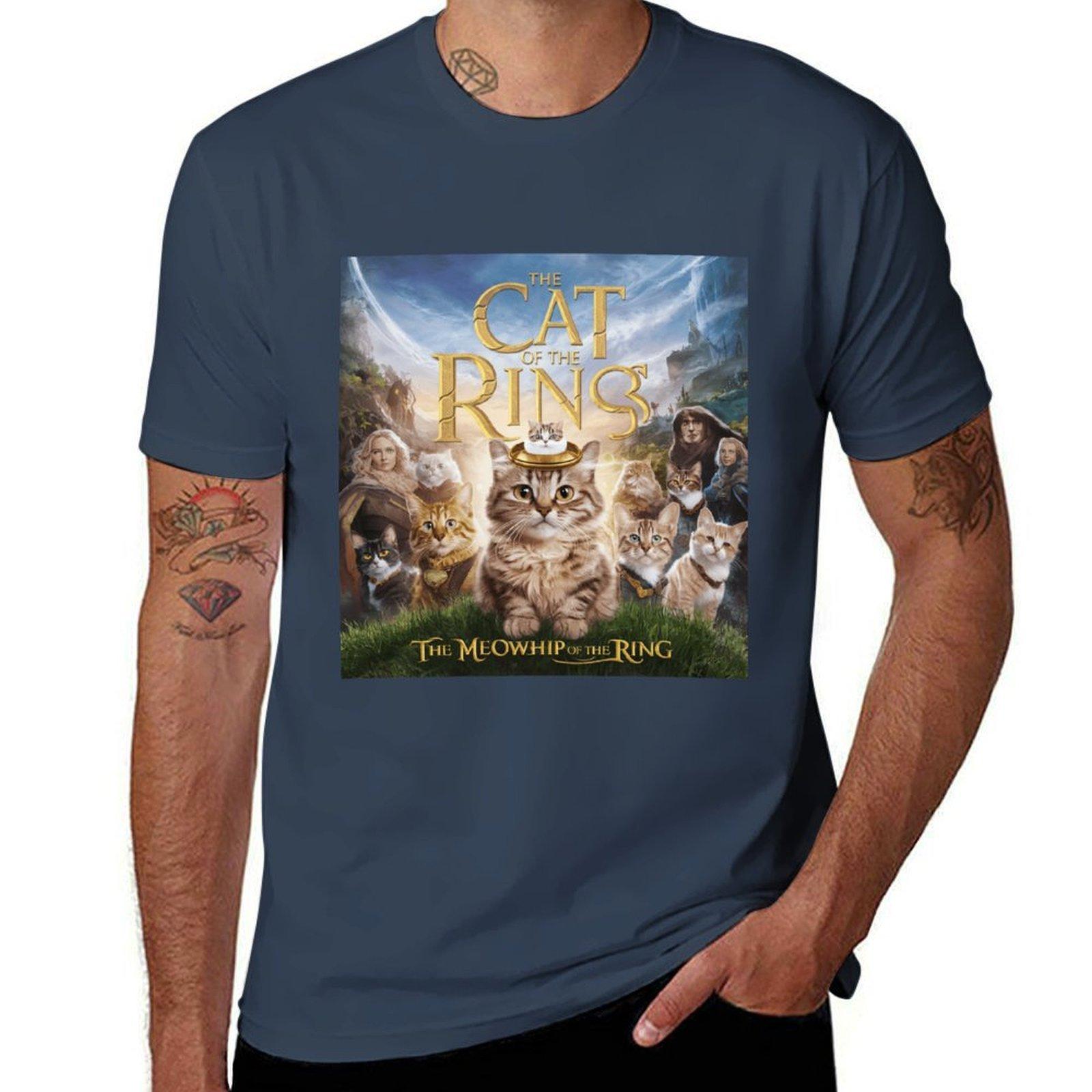 CAT OF THE RINS THE MEOWHIP OF THE RING TShirt Fitness Training Breathable Tee S