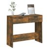 Console Table Smoked Oak 90x36x75 cm Wood Based Material