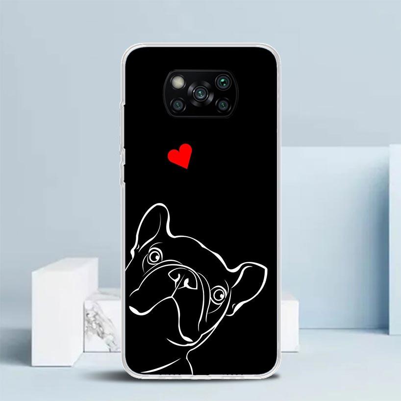 French Bulldog Black White Phone Case For Xiaomi Poco F7 Ultra X5 X6 X7 Pro M7 Redmi 15C 15 13C 13 12C 12 10C 10 10A 9 9C 9A 9T