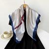 New Silk Scarf 90cm Women's Wrap Scarf Letter Printed Scarf Satin Large Square Scarf Shawl