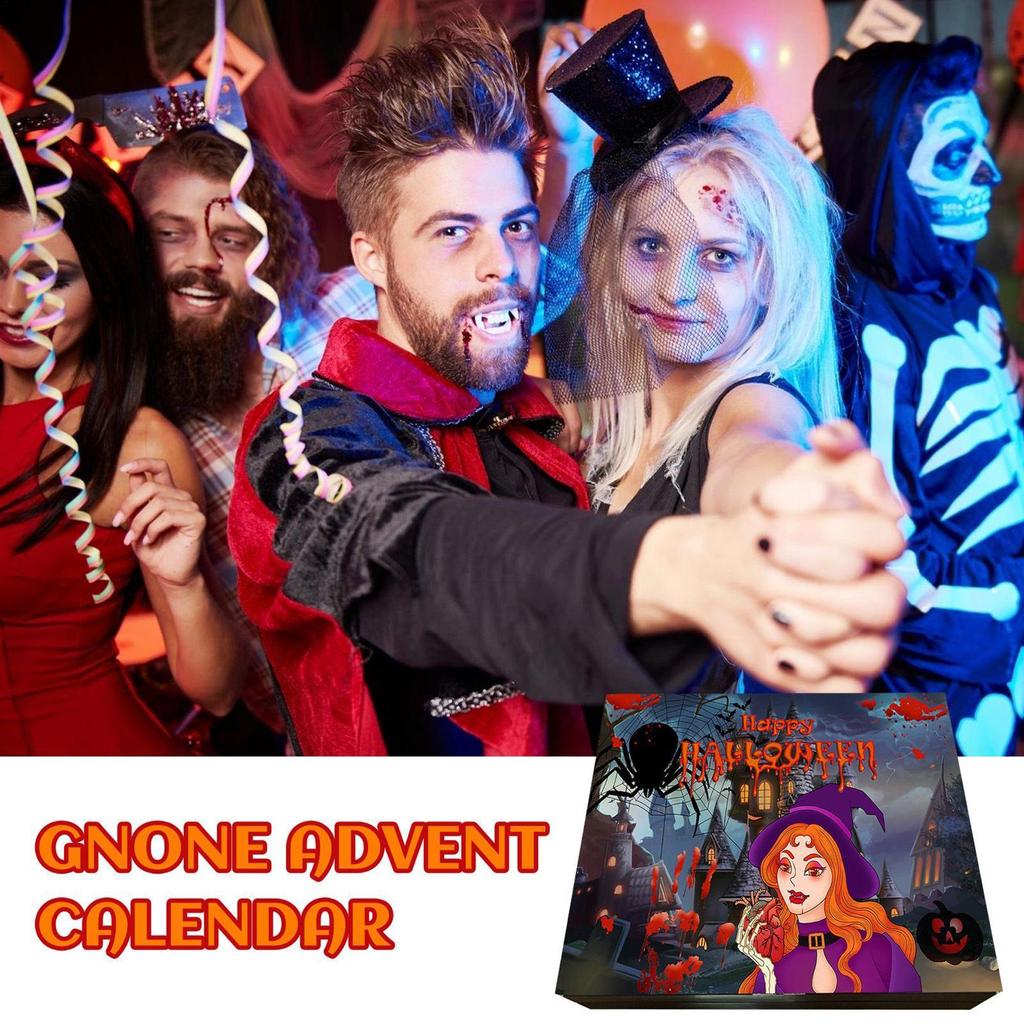 Halloweens Countdown Calendar Advent Horror Toys Countdown Calendar Horror Collectible Figures Doll Toys For Kids Women Kitchen