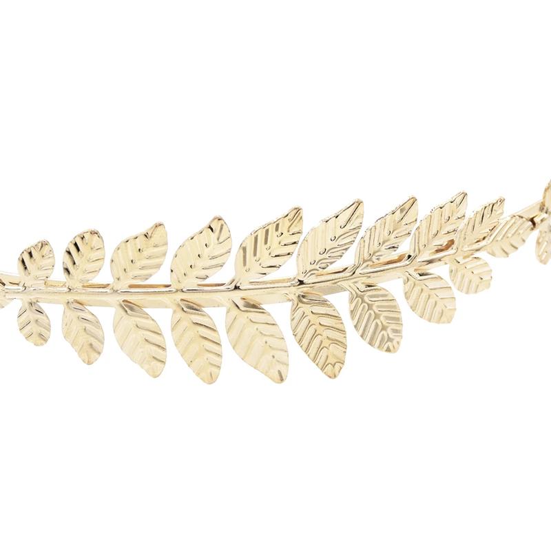 Fashion Gold Leaf Crown Laurel Tiara Grecian Leaf Back Headpiece Pearl Wedding Tiara Headband Hair Crown Bridal Hair Accessories