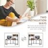 L Shaped Desk with Book Shelf, Industrial Corner Computer Desk, Writing Table with Steel Frame for Home Office, Bedroom, Study Room, 140 x 125cm