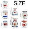 Handmade Mini Glass Fish Tank Cute Handcrafted Glass Fish Gift Aquarium Decoration  Home Ornament