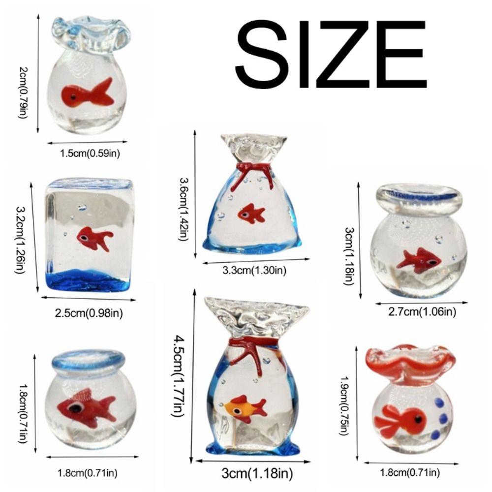 Handmade Mini Glass Fish Tank Cute Handcrafted Glass Fish Gift Aquarium Decoration  Home Ornament
