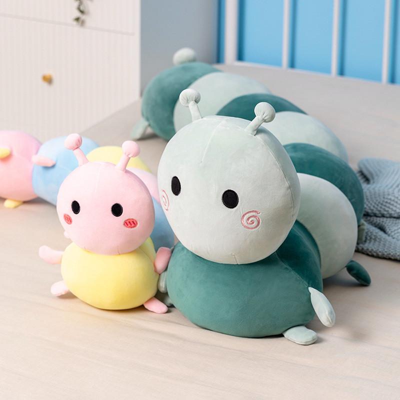 Pink Moth Caterpillar Plush For Girls Bed Sleep Comfort And Birthday Gift