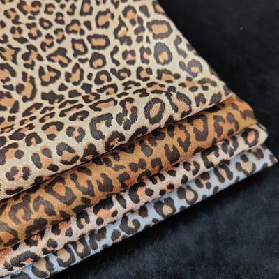 Suede Leopard Print Knitted Suede Fabric for Dress Outerwear Thick Elastic Wholesale Cloth Apparel Diy Sewing Polyester Material