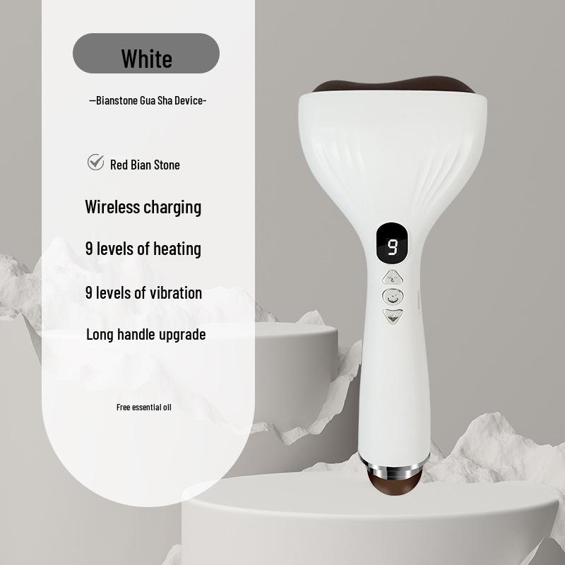 Lightweight Portable Electric Gua Sha Board with Bian Stone Vibration & Heating for Massage