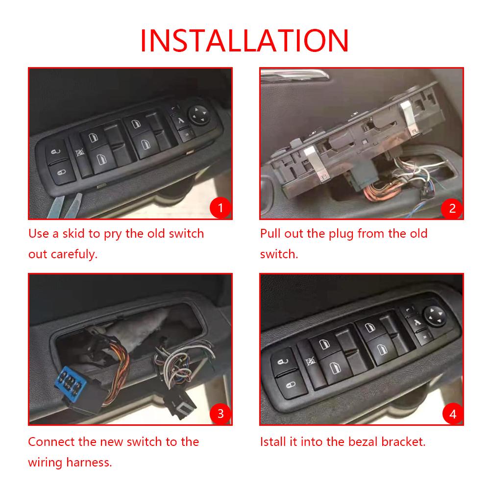 Car Window Switch 15883318 for 2003 2004 2005 2006 Chevy Silverado 3500 Lift Button Panel Master Control Switch