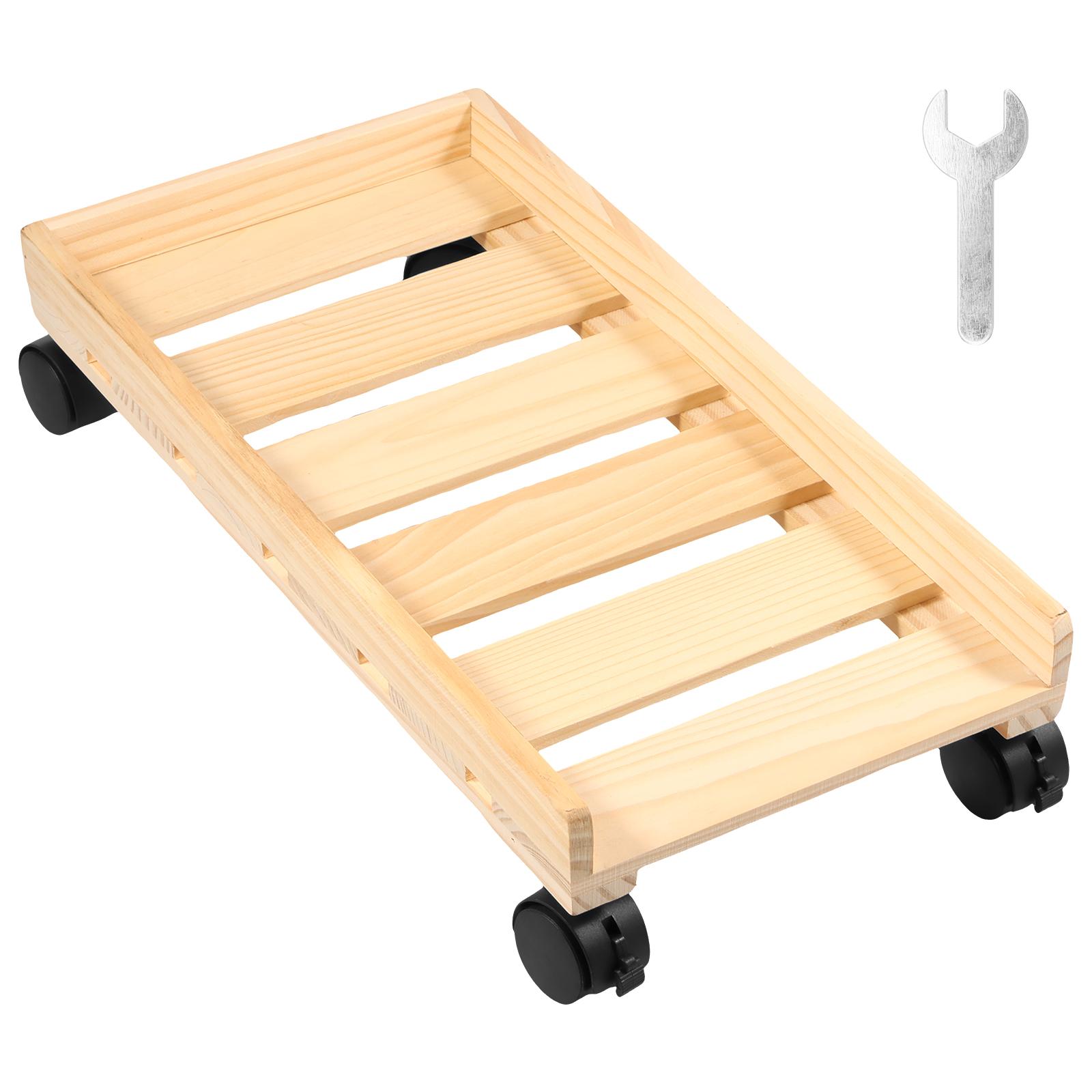 

Деревянная тележка для компьютерного корпуса на колесах, конструкция с открытой рамой, подставка для ПК, вентилируемая тележка, практичная мобильная тележка для компьютерного корпуса светло-желтого