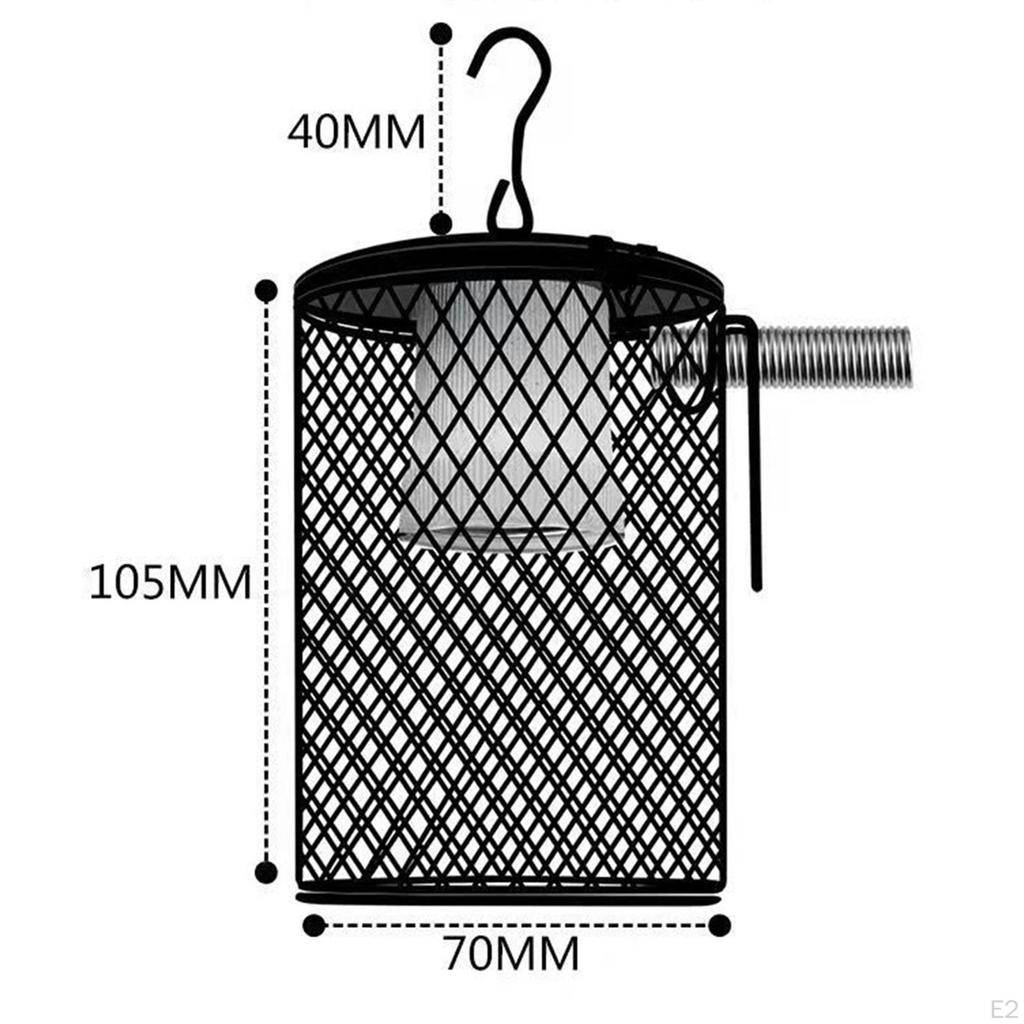 Ochraniacz lampy grzewczej dla gadów Uchwyt grzewczy Klatka z siatki Osłona do wygrzewania dla węża