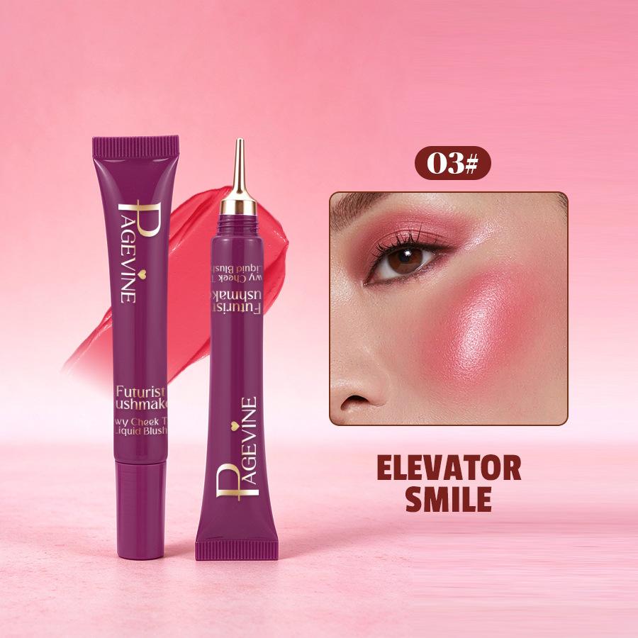 Hydrating Liquid Blush, Slim Mouth with A Long-lasting and Natural Nude Color Blush, Available in 6 Colors