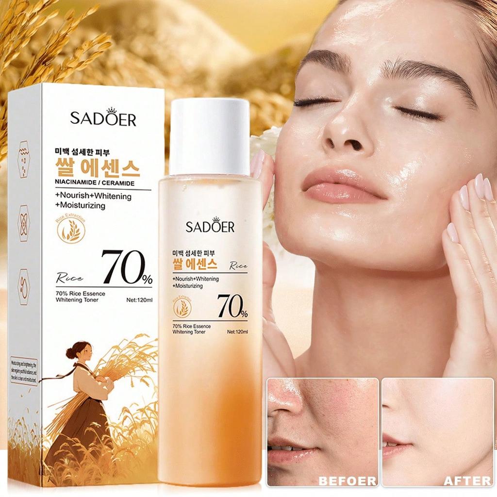 120ml Rice Essence Toner, Moisturizing And Nourishing, Enhances Skin Radiance And Smoothness, Repair