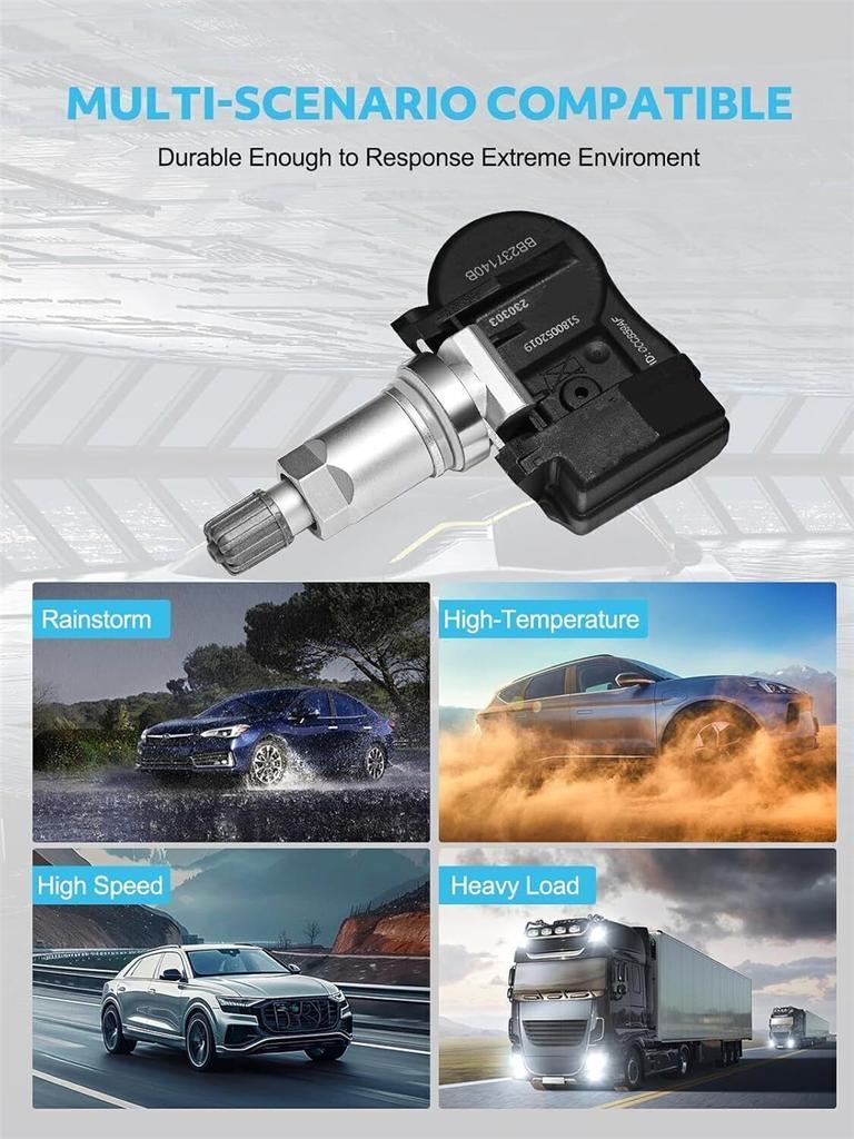 4Pcs TPMS Tire Pressure Sensor For Mazda 2 3 5 6 CX-7 CX-9 MX-5 RX-8 BHB6-37140A