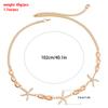 Sweet and cool Spice Girls Wind Shell Starfish Pendant Single Layer Waist Chain Sexy Street Shoot European and American Single Circle Metal Body Chain