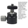 Mini Ball Head for GoPro for Osmo 360 Degree Rotatable Aluminum Alloy 46026 Screw LED Video Light Cell Phone DSLR