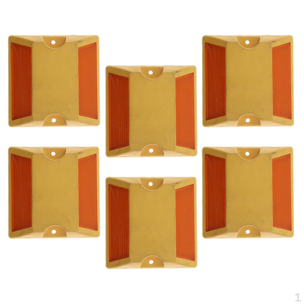 

Светоотражатель дорожный коммерческий, желтый, 6 шт.