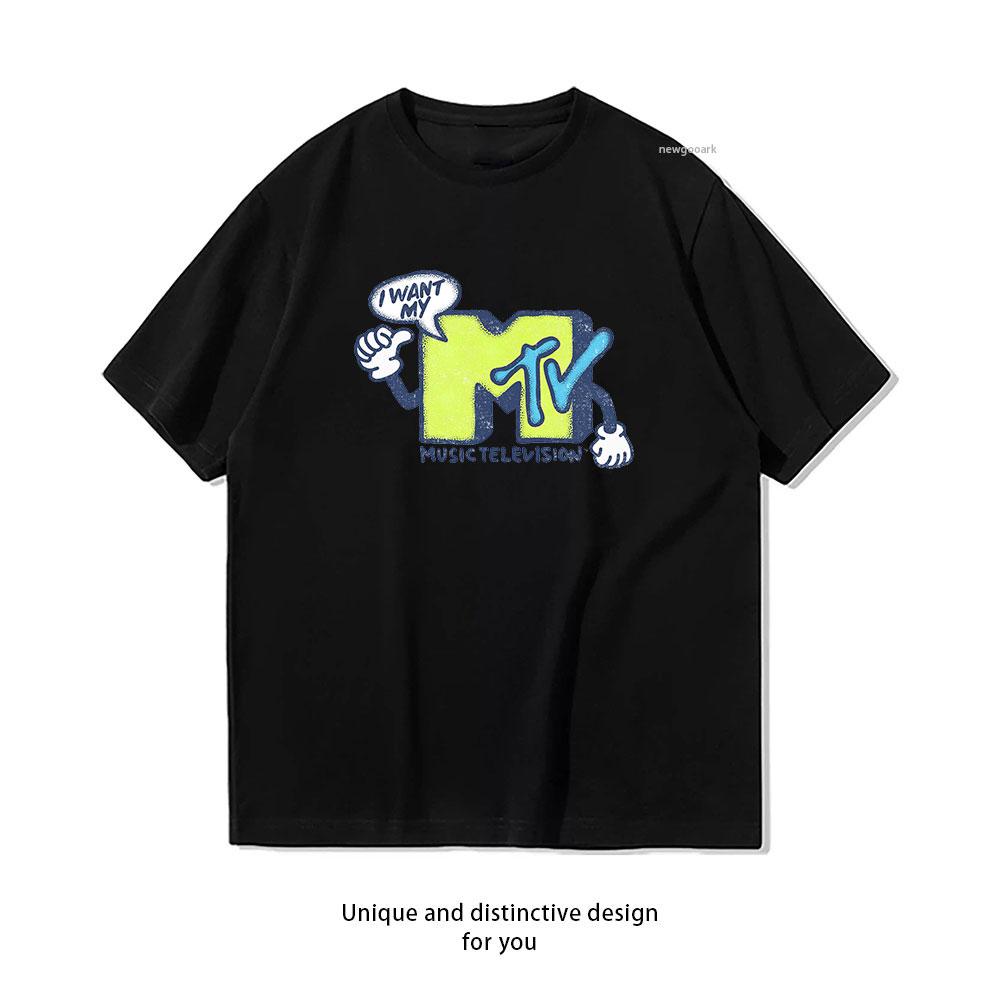 

MTV I Want My MTV Cartoon Arms Classic TShirt Women Unisex Casual cotton graphic t shirts Creative camisetas tops tee Shortsleev 3XL