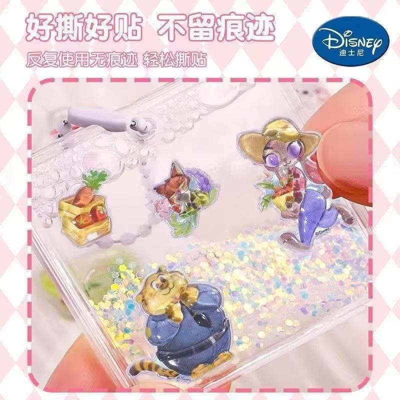 10pcs Zootopia 3D Stickers Set Cute Embossed Crystal Student Award Wholesale Low Price Disney Elsa Themed Animation Derivative