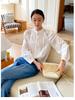 Autumn Women's French Long Sleeve White Shirt - Chic Socialite Style for European & American Fashion