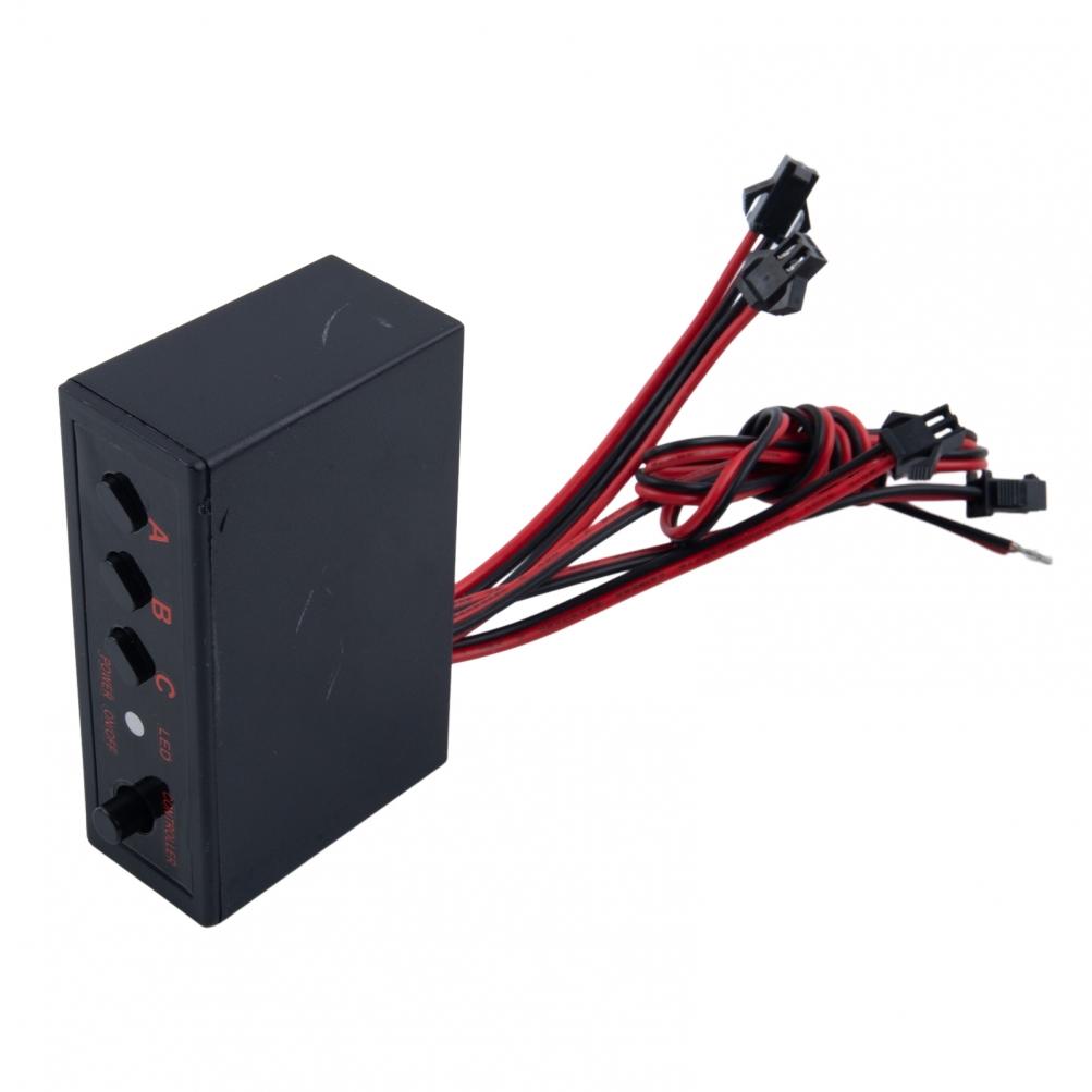 4 Ways LED Strobe Flash Light Lamp Flasher Flashing Controller Box 12V