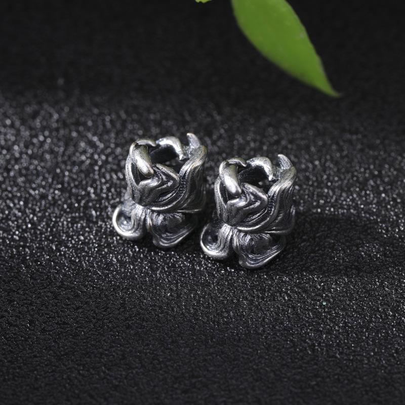 Aged Silver Four-Leaf Clover Pixiu Spacer Beads for DIY Jewelry Necklace/Bracelet