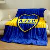 Blue and Yellow Shield Design with "R.J.F.C." Text In Bold Letters. for All Seasons Blanket Lunch Break Throw Gift