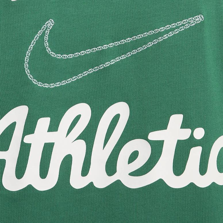 Nike Letter Print Crew Neck Short Sleeve T-Shirt Men Tops Green FV3773-365