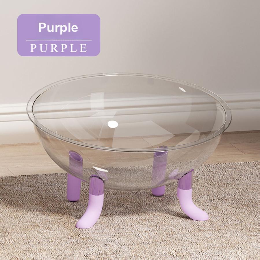 Large Cat Cave Space Capsule Pet House Summer All Seasons Universal Transparent Acrylic Rotating Base Cat Toy Pet Supplies