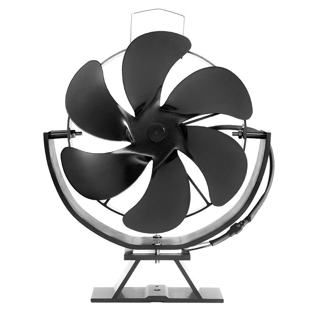 

6-лопастной термоэлектрический вентилятор для печи, вращающийся на 360 градусов, вентилятор для камина, дровяной печи, эко-вентилятор, тихий, эффективное распределение тепла, вентилятор для печи