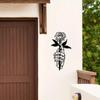 Metal Skeleton Hand Holding Flower Art Wall Decoration Metal Wall Art Decor For Bedroom Living Room Bathroom Bar Decor