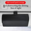 Portable Car Glasses Box PU Leather Multifunctional Car Sunglasses Case Easy Installation Compact Eyeglass Storage Case Car