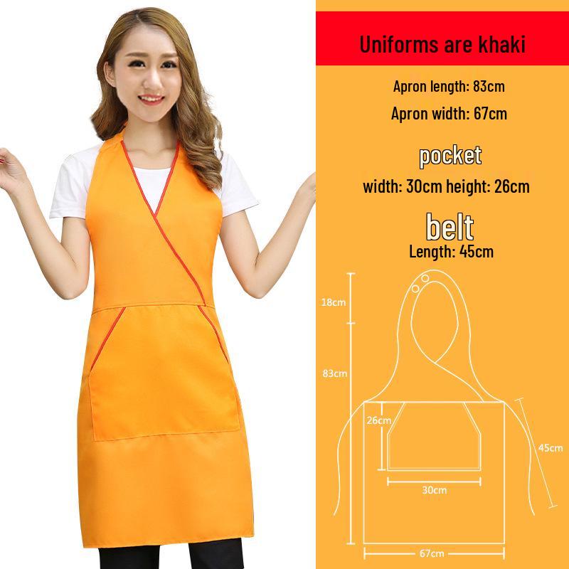 

Korean-Style Cute Nail Art Maternity & Baby Coffee Shop Work Apron with Custom Logo One Size: 83*67CM
