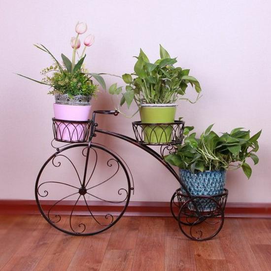 European-Style Multi-Layer Indoor Bicycle Flower Rack for Plants and Indoor Use
