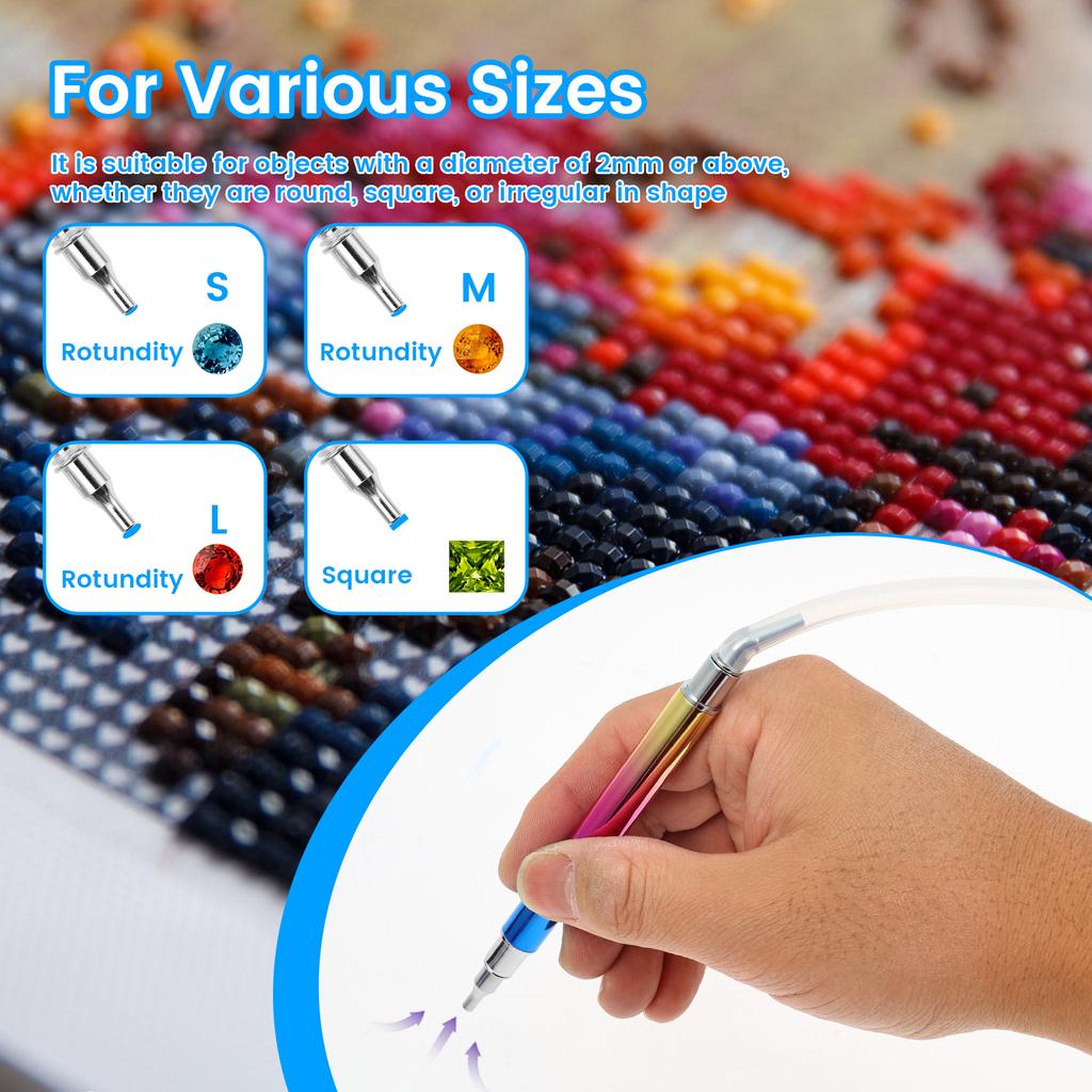 Elektrisches Diamond Art Stift-Set Diamantmalerei Stift Werkzeug Malzubehör Kein Wachs erforderlich Wiederaufladbare Stifte Diamantmalerei Werkzeug