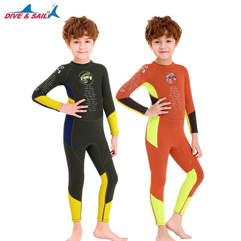 Kids 2.5mm Neoprene Wetsuit Full Body Long Sleeve Snorkeling Diving Surfing Jellyfish Protection