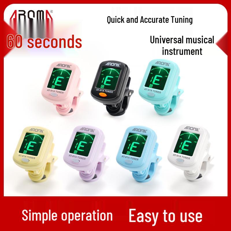 Anoma Universal Beginner Tuner for Guitar, Ukulele, and Violin. WS-1 Black