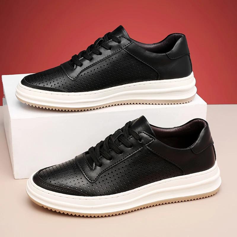 Summer Breathable Men Oxford Shoes Man Cowhide British Fashionable Simple Men's Casual Mens Shoes Shoes for Men
