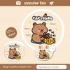 Summer Trendy Foldable Fan with Light, Portable and Cute Cartoon Design, Suitable for Students, Small Round Fan in Hong Kong Style