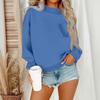 Women's Casual Fashion Round Neck Long Sleeve Sweatshirt With Pockets