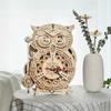 ROBOTIME ROKR Owl Clock Mechanical Gears 3D Wooden Puzzle LK503